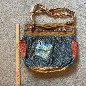 Matilda Jane Large Boho tote bag, open top. 
Reversible. EUC. Multi colored.